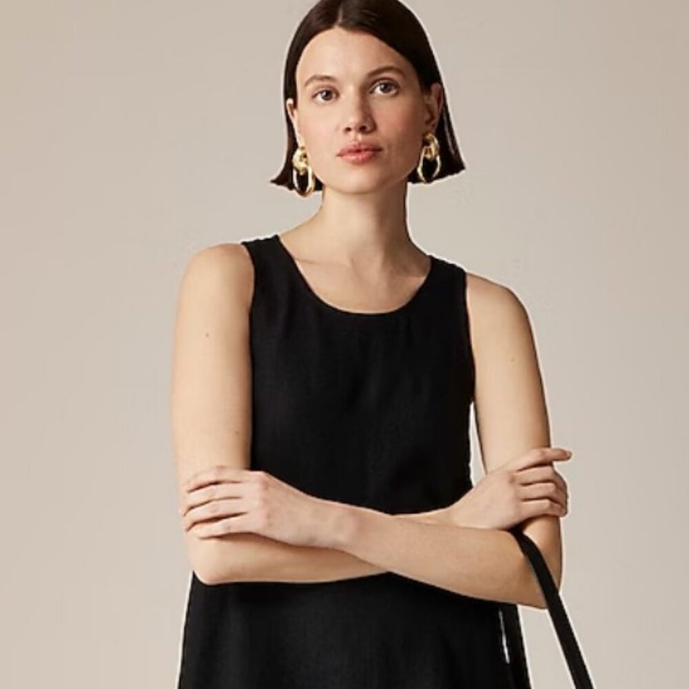 J. CREW Maxine button-back dress in linen